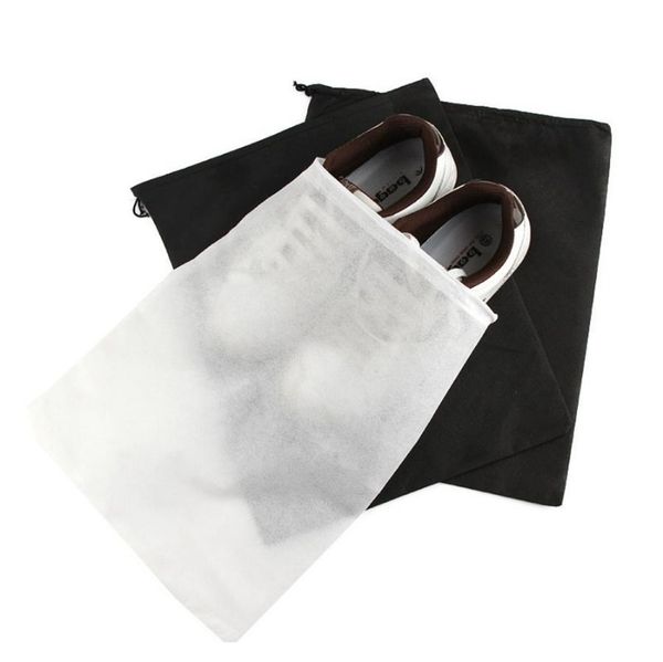 

storage bag non woven reusable shoe cover with drawstring case breathable dust proof sundries package home tool rra1923