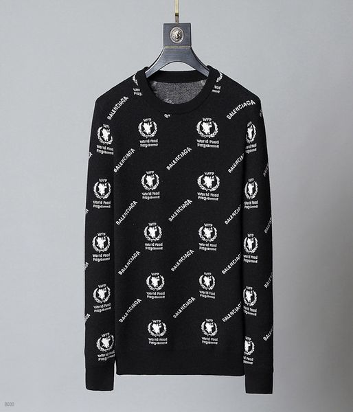 

53 new men's color matching sweater autumn and winter color contrast knitted pullover men's and women's harajuku round neck s, White;black