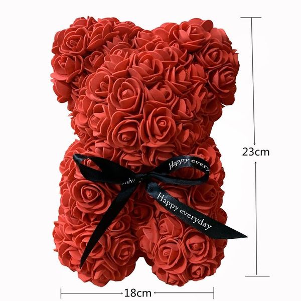 

rose artificial pe soap for bear valentines of 25cm 2020 teddy flower foam birthday roses year gifts for women new gift hdeco