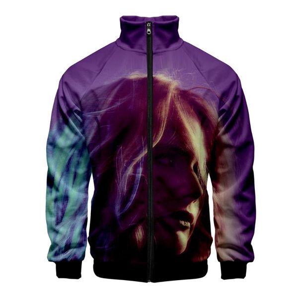 

3d miranda lambert jacket men women turtleneck zipper comfy streetwear 2020 spring and autumn, Black;brown