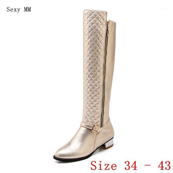 

boots spring autumn women knee low high heel heels woman thigh long botas plus size 34 - 40 41 42 431, Black