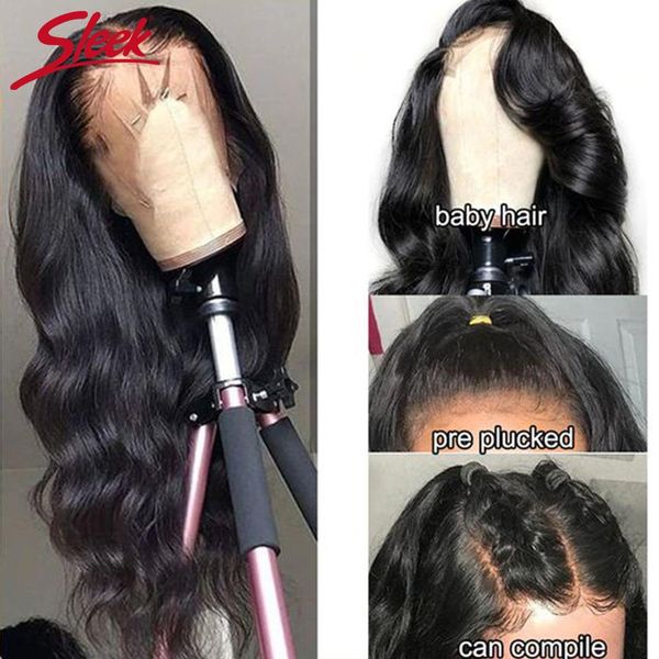 

brazilian remy 13x4 lace front human hair wigs 30 inch body wave 4x4 lace wigs pre plucked lace front wigs for black women, Black;brown