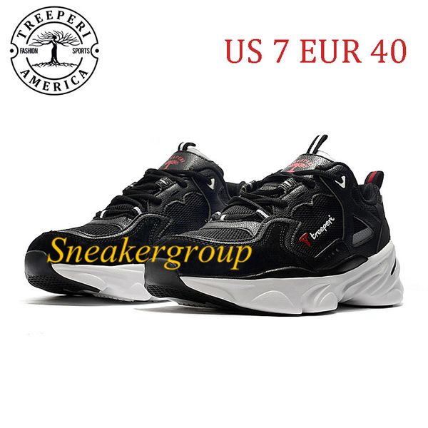 

2021 treeperi fashion chunky soft sole running shoes black white us 7 eur 40 for men trainers