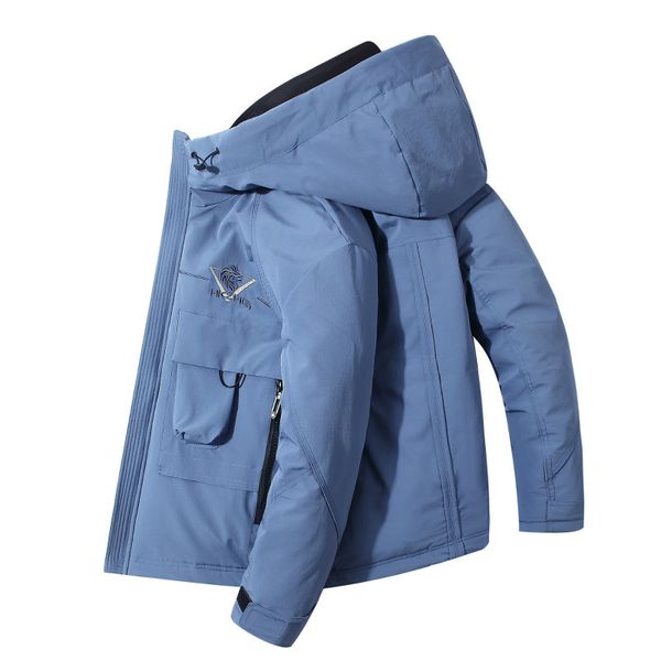 

bonjean men's winter coat 2020 warm-keep outerwear hooded for male long sleeve casual thicken down jacket bj3487, Black