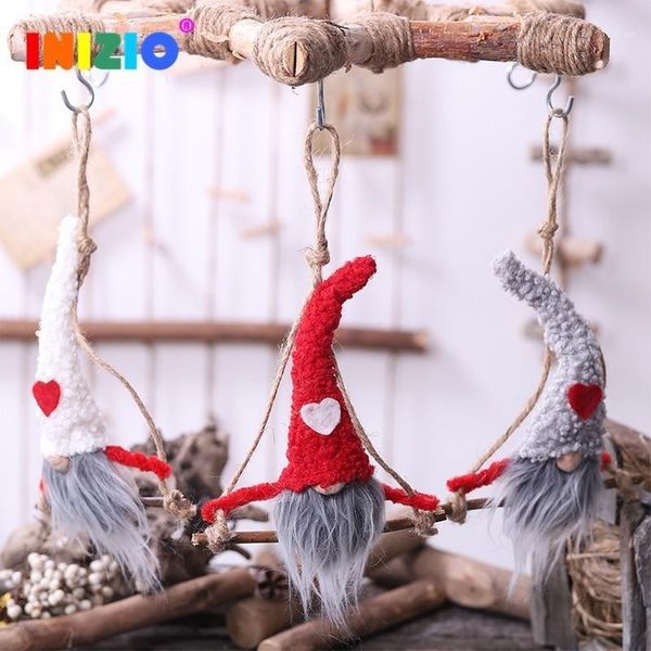 

christmas decorations 2021 year wooden swing hanging doll decoration tree ornaments xmas car pendant children gift1