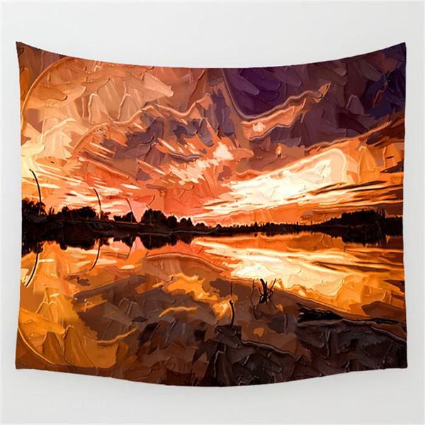 

sunset небо гобелен цветные напечатанные декоративные мандалы настенные гобенью пляжное полотенце одеяло кемпинг матрас бикини обложка wmtis