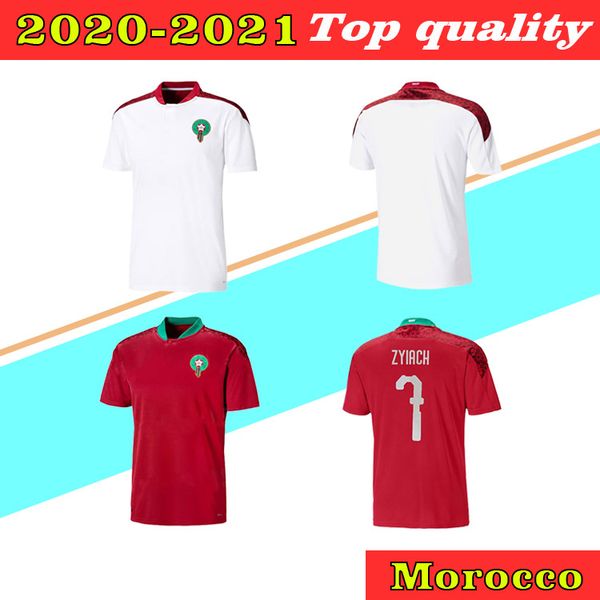 

morocco ziyech soccer jerseys 2020 21 home away benatia boutaib boussoufa belhanda boufal hakimi mazraoui football shirt, Black;yellow
