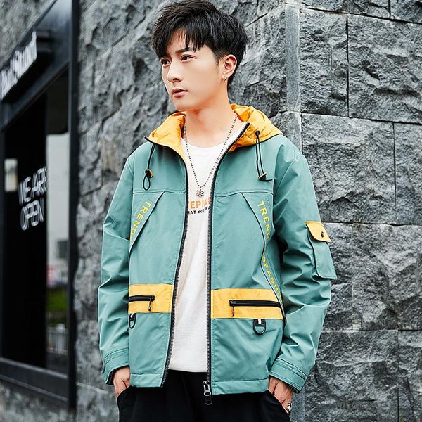 

2020 new jacket loose men's bomber jacket men's casual hip hop baseball collar print fashion smooth streetwear, Black;brown