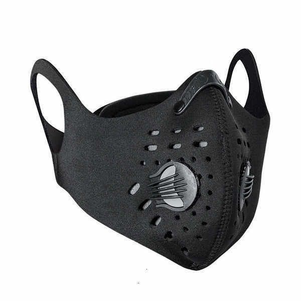 

fashion outdoor sports anti-dust for riding waterproof dustproof face mask with breathing valve built-in filter cycling masks 4 ndfwp, Black