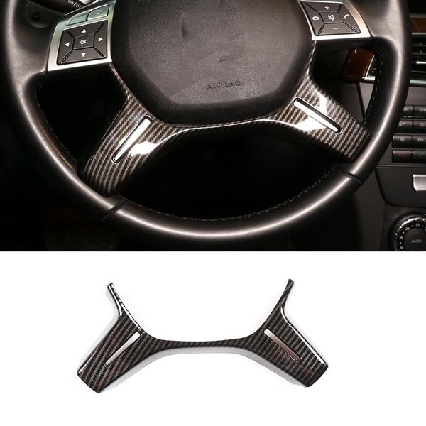 

for c class w204 2011-2013 carbon fiber steering wheel frame panel cover decorate trim