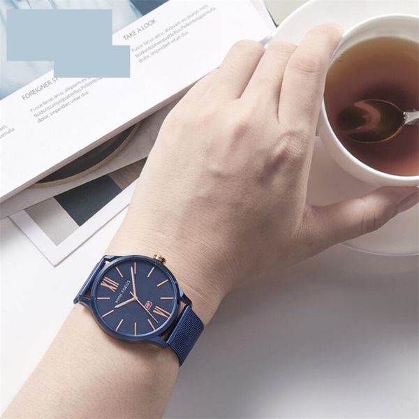 

relojes hombre mens watches casual brand luxury business blue dial full steel waterproof watch for men sport quartz clock+box, Slivery;brown