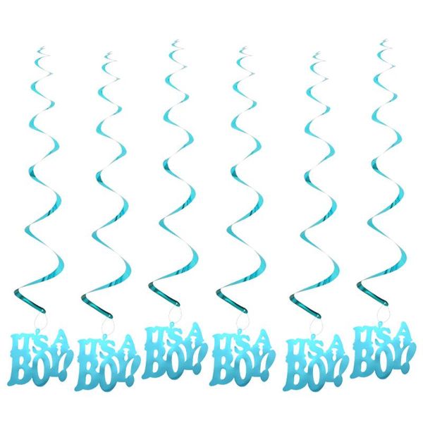 

6шт его мальчик его девочка потолок swirl diy висячие украшения baby shower украшение благоприятная дети birthday party supplies wmtwku dh_n