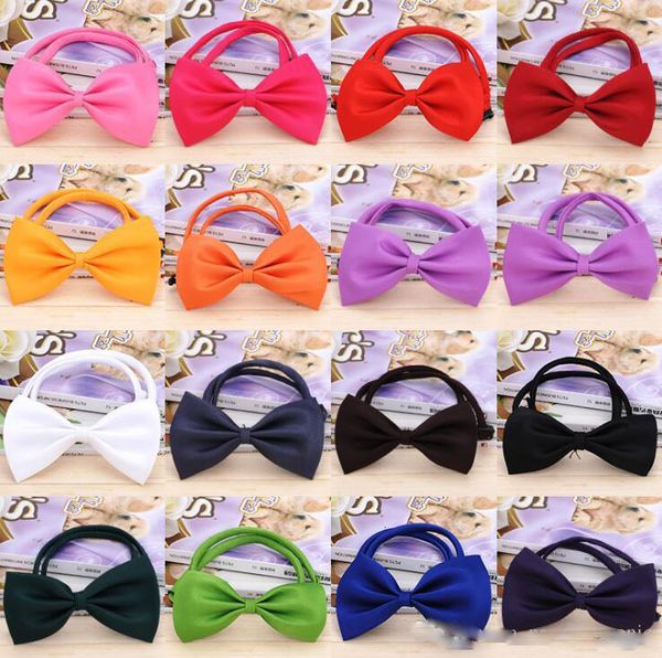

adjustable dog tie 15 colors headdress neck accessory necklace collar puppy bright color pet bow xd22477