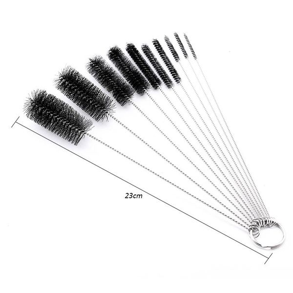 

10 pcs reusable straws with cleaner brush bar accessories stainless steel drinking straw cleani jlloxv