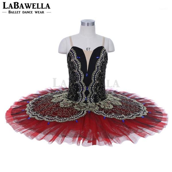 

black red professional ballet tutus women la esmeralda performance costume pancake tutu for girls jy003a1