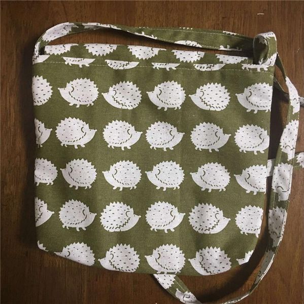

yile handmade c otton belen студент девушка сумка messenger сумка cross body print hedgehog 1505 h bbytfg