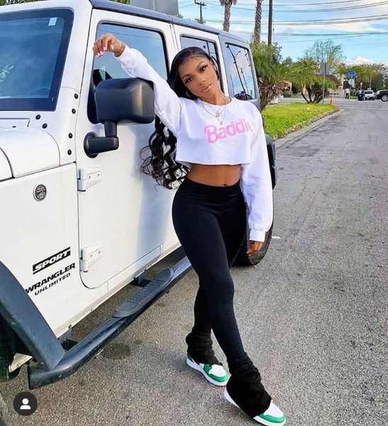 

stacked sweatpants for women fall winter joggers clothing for streetwear high waist pants ruched flare joggers women, Black;white