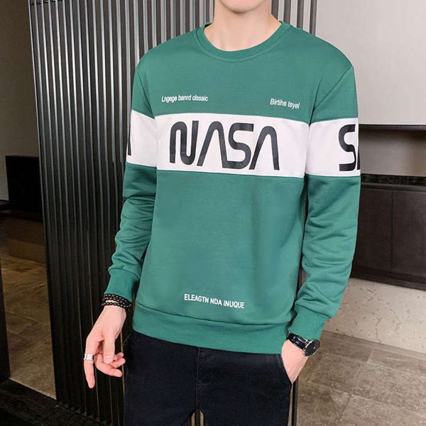 

2020 new sweater style autumn men's men's long sleeve t-shirt korean version ins student pullover bottoming men's wear, Black