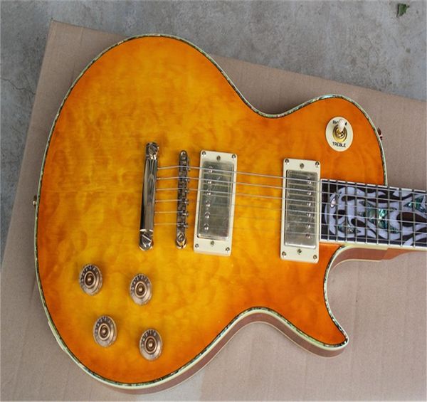 

2022 electric guitar color shell edging big flame fingerboard guitar