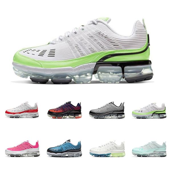 

new arrivals 360 men women sneakers run sports trainers triple white black iridescent metallic silver ghost green fashion mens running shoes, White;red