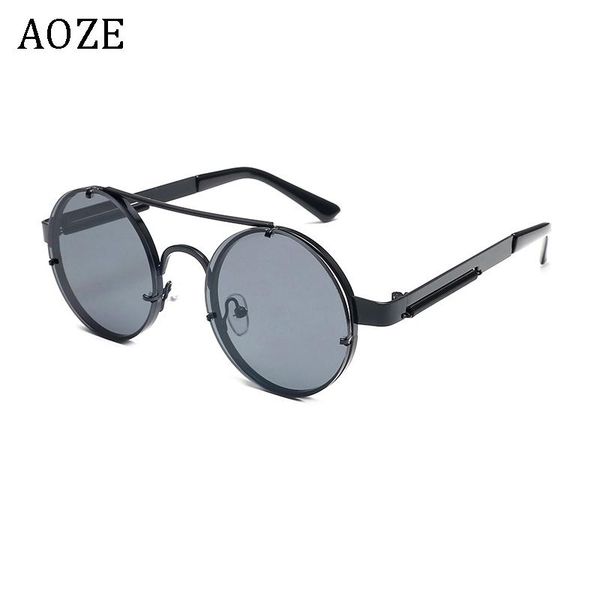 

sunglasses gothic men's women vintage style punk retro round metal frame colorful lens fashion eyewear sunshades muje, White;black