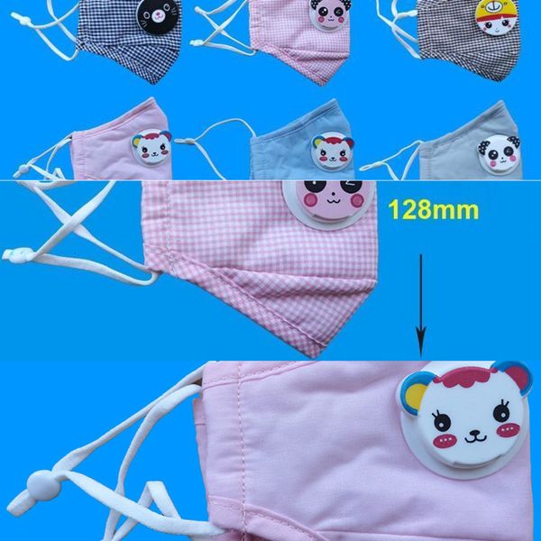 

factorywaa1children kids face 1day for child cotton shipping with cartoon respirator valve include mask & 1 pm2.5 filter