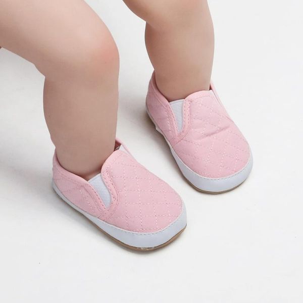 

first walkers baby solid color canvas shoes lazy elastic band one step toddler infant soft-soled walking footwear w1