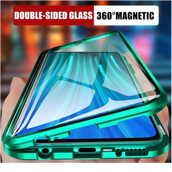 

360 magnetic adsorption metal case for xiaomi redmi note 9 8 7 k20 pro 8t 9a 8a mi note 10 l bbyrfo