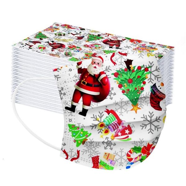 

ear christmas with kids disposable elastic masks loop 3 ply breathable dust air anti-pollution boy child face mask