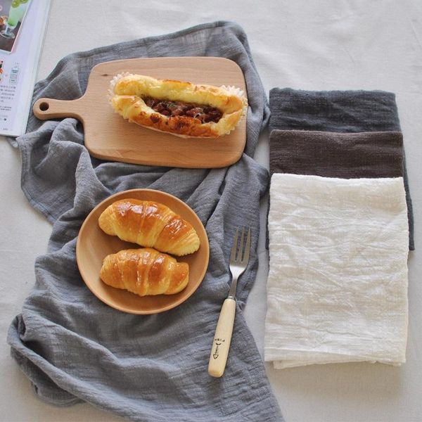 

table napkin solid simple japanese style mat cotton linen dessert napkins towels kitchen dishcloth placemats