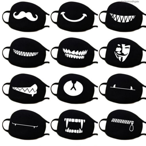 

accessories cotton keep lovely cartoon home masks warm black white patterned mouth mask new