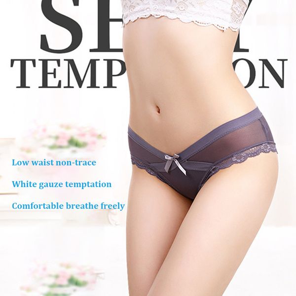 

new arrival good quality pregnant women underwear low waist women lace thin cotton uniform three-pointed and not trace ladies, Black;white
