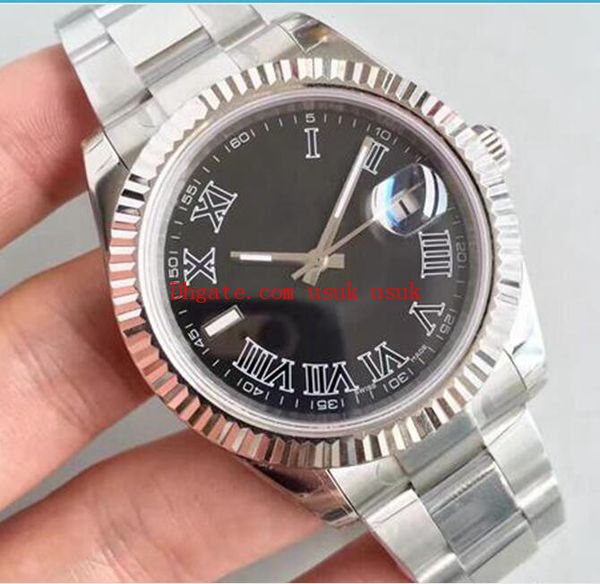 

luxury watches platinum 41mm u1 factory 116334 18k white gold steel arabic dial automatic mechanical men watches, Slivery;brown