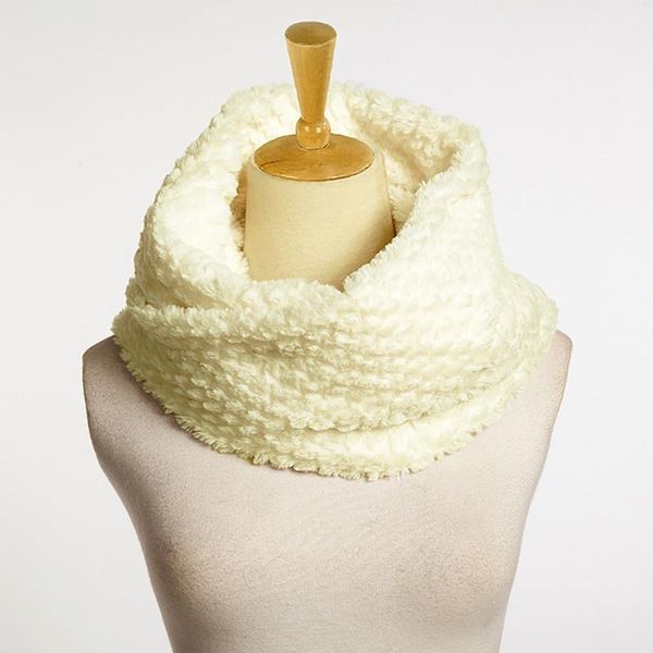 

women faux fur circle cable cowl neck winter warm long scarf shawl, Blue;gray