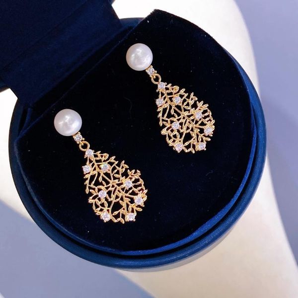 

Fashion 9 Different Design Natural Freshwater Pearl Drop Earrings Women Handmade Cultured Pearl Jewelry, Silver