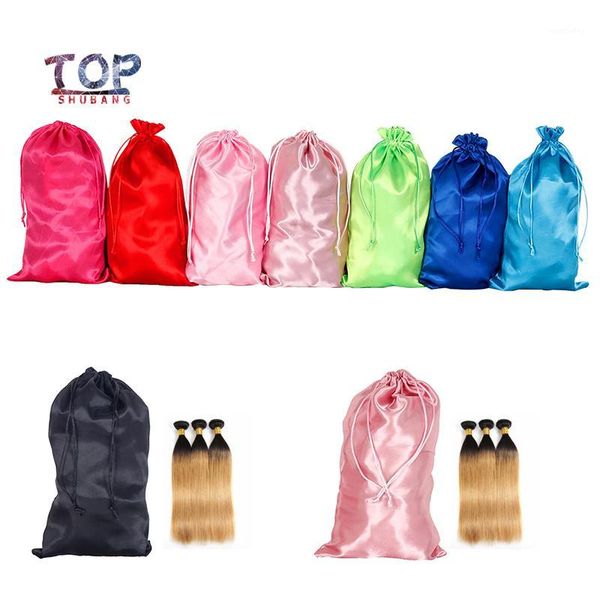 

gift wrap blank packaging wig bags for shoes packet cosmetics underware hair satin bag make up custom size bag1
