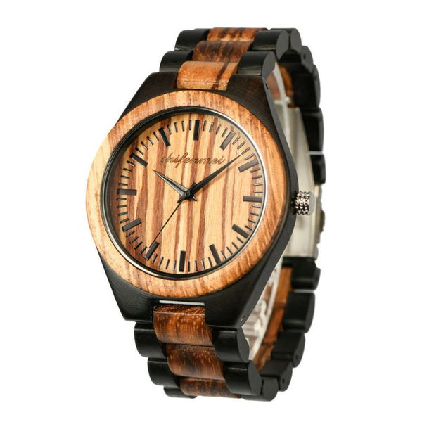 

all watch men's wood 2019 american watch environmental protection men's watch, Slivery;brown