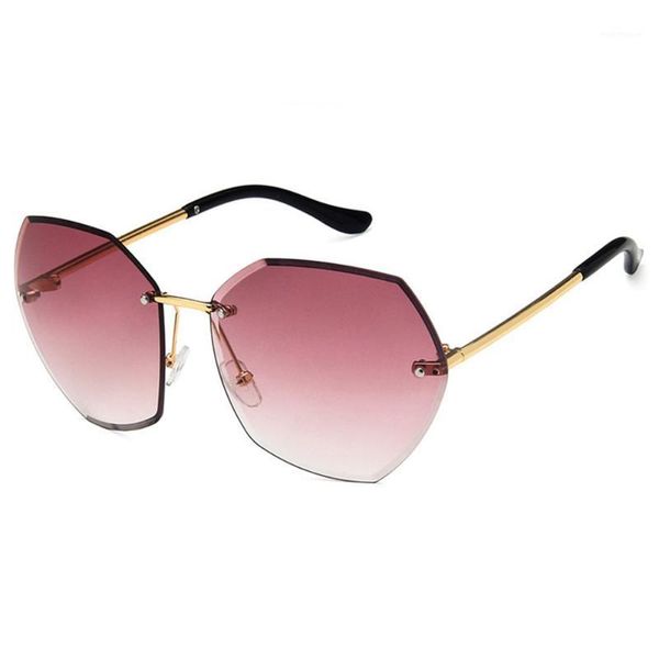 

sunglasses trendy women large frame cut edge uv protection sun glasses1, White;black