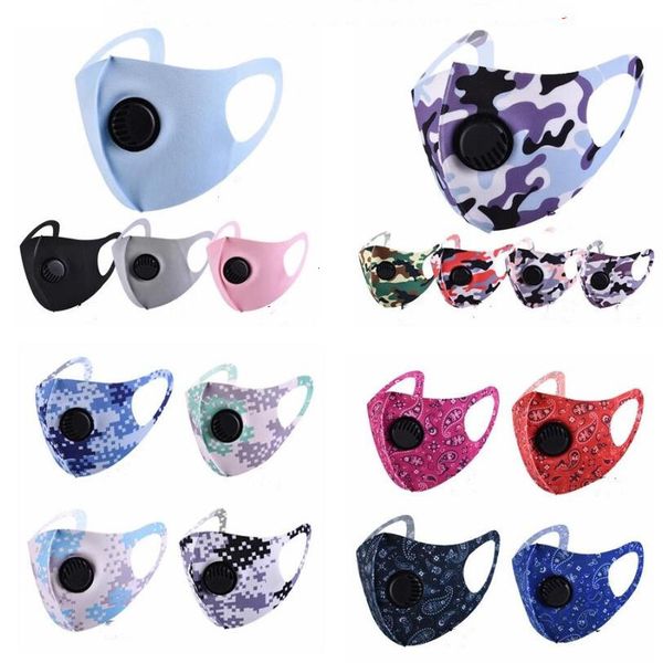 

camouflage pm2.5 breathing face valve dust factory mask protective masks washable reusable anti fog haze mouth cover eec2745
