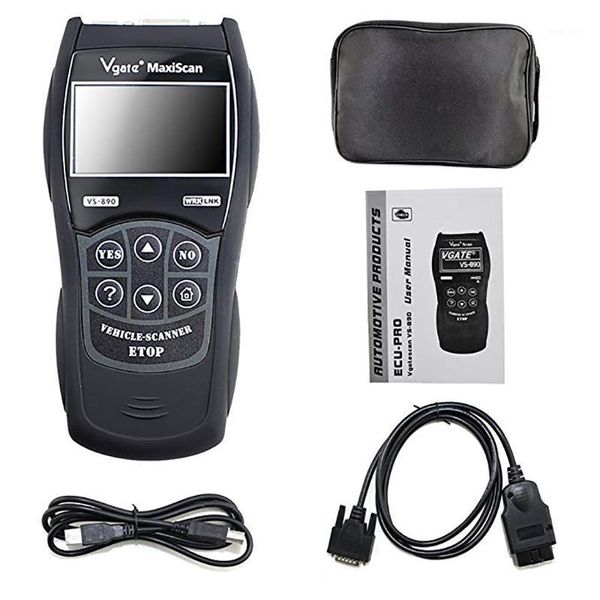 

classic universal obd2 car engine diagnostic code scanner automotive fault code reader can check scan tool obd2 ii -vs890 reset1