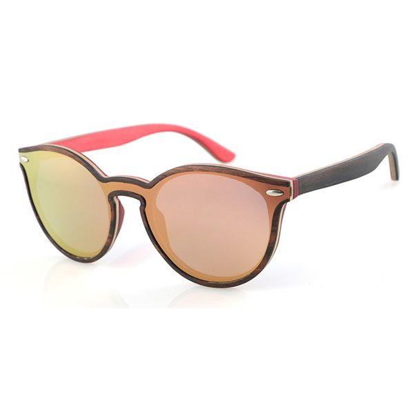 

polarized cat eye multi слой женские бамбуковые солнцезащитные очки с зеркальным объективом