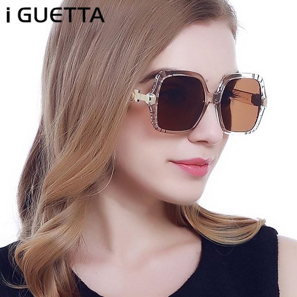

sunglasses iguetta square luxury women brand designer lady fashion metal lace frame shape sun glasses uv400 iyjb234, White;black