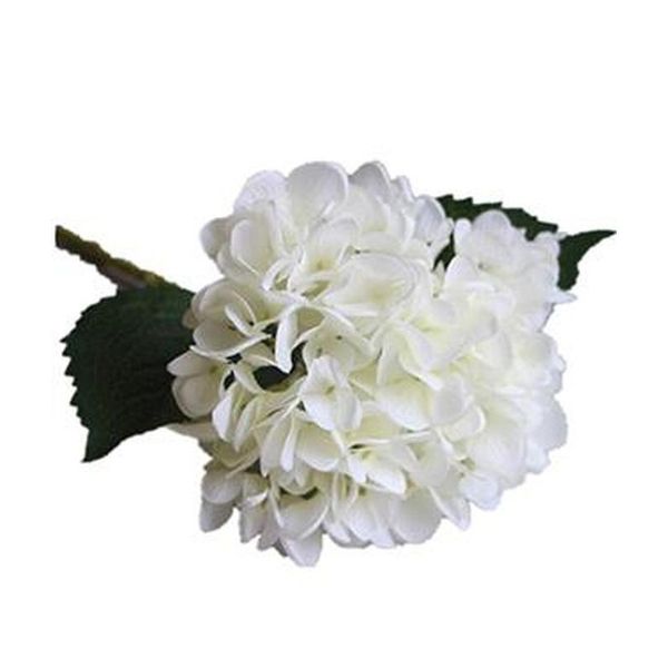 

party supplies artificial hydrangea flower head 47cm fake silk single real touch hydrangeas 8 colors for wedding centerpieces home