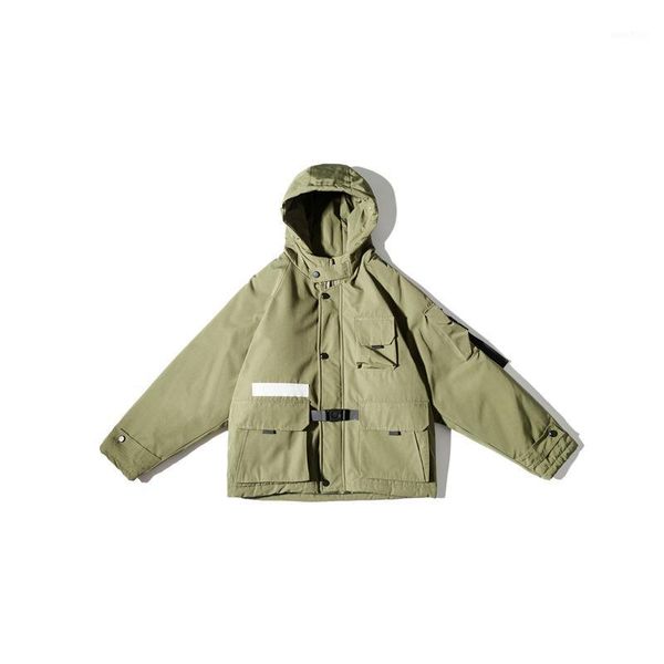 

2019 winter new work clothes, cotton padded men's original guochao style, casual and versatile hooded cotton padded man1, Black