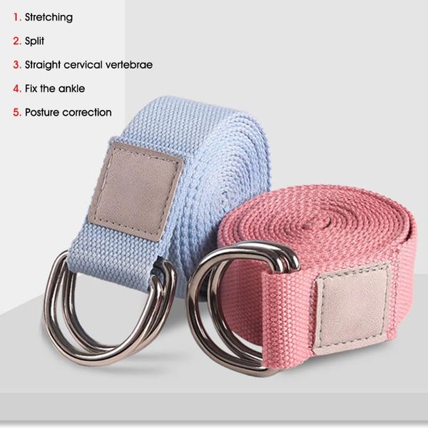 

resistance bands yoga stretch strap d-ring belt fitness exercise gym rope figure waist leg