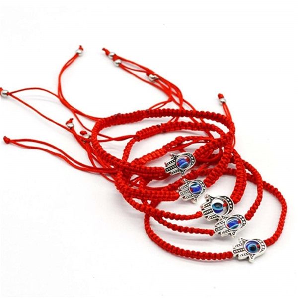 

braided factory5gkjblue rope charm eye red bring thread you lucky peaceful bracelets adjustable length
