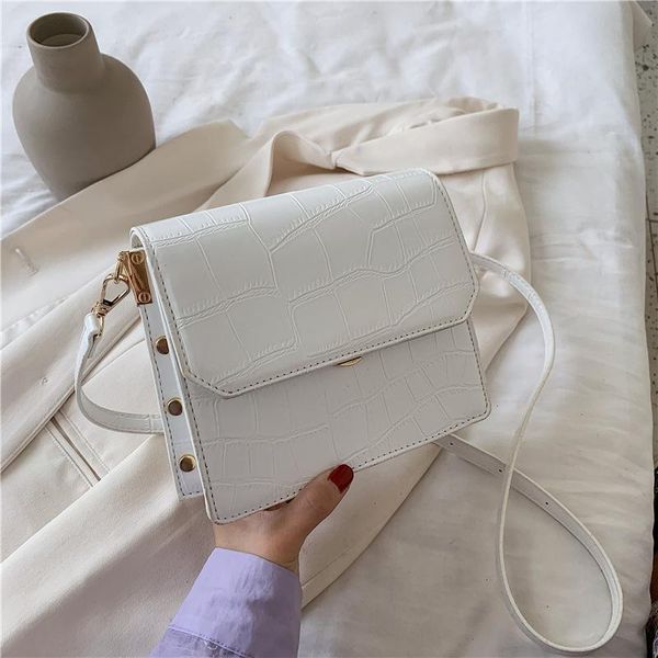

bag for women 2021 autumn new fashion stone pattern small square bag fashion women shoulder messenger