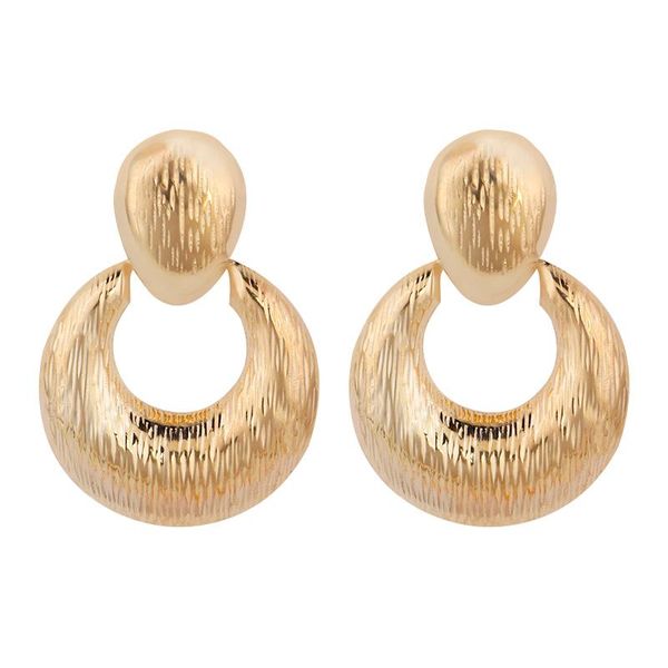 

aensoa fashion statement earrings 2020 round geometric earrings for women hanging dangle drop earring modern jewelry, Silver