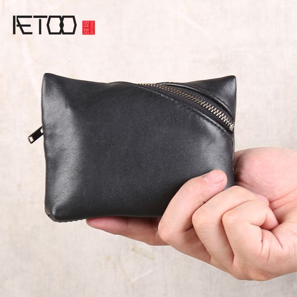 

hbp aetoo men's cowhide wallet lady leather casual wallet, Red;black