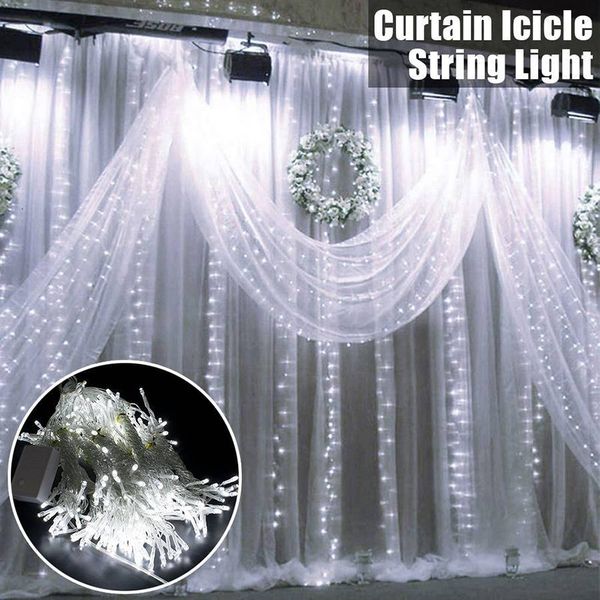 

3m 6m holiday strings lighting x led christmas wedding outdoor decoration curtain string light whitezcdn